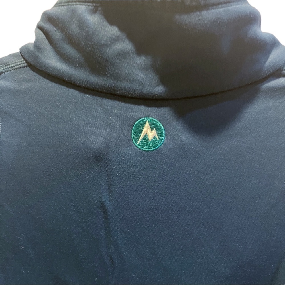 Marmot Nylon/Elastane 1/2 Zip Teal Fleece Lined Pullover Sz M - Picture 4 of 11